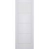 White Fire Door, Ladder 4 Panel Smooth Door - 1/2 Hour Rated - White Primed