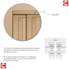 Thruslide Portici Oak Door - Mirror One Side - 4 Doors and Frame Kit - Prefinished