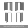 Room Divider - Handmade Eco-Urban® Cornwall Door DD6404F - Frosted Glass - Premium Primed - Colour & Size Options