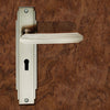 Art Deco ADR011 Lever Lock Door Handles on Backplate - 2 Finishes