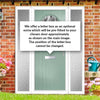 Cottage Style Alfetta 2 Composite Front Door Set with Double Side Screen - Abstract Glass - Shown in Chartwell Green