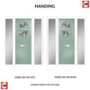 Cottage Style Alfetta 2 Composite Front Door Set with Double Side Screen - Abstract Glass - Shown in Chartwell Green