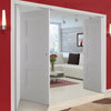 Three Folding Doors & Frame Kit - Amsterdam 3 Panel 2+1 - White Primed