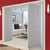 Three Folding Doors & Frame Kit - Amsterdam 3 Panel 2+1 - White Primed