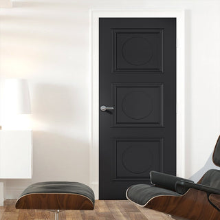 Image: Antwerp 3 Panel Black Primed Internal Door