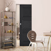 Antwerp 3 Panel Black Primed Absolute Evokit Single Pocket Door