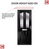 Premium Composite Front Door Set - Aprilla 2 Barite Glass - Shown in Black