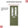 Premium Composite Front Door Set - Arnage 2 Kupang Green Glass - Shown in Reed Green