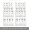 Room Divider - Arnhem 1 Pane 1 Panel Clear Glass White Primed Double Doors with Double Sides
