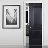 Arnhem 2 Panel Black Primed Single Evokit Pocket Door