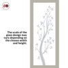 Artisan Solid Wood Internal Door Pair - Blooming Tree 6mm Obscure Glass - Obscure Printed Design - Eco-Urban® 6 Premium Primed Colour Choices
