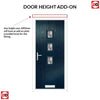 Cottage Style Aruba 3 Composite Front Door Set with Central Abstract Glass - Shown in Blue