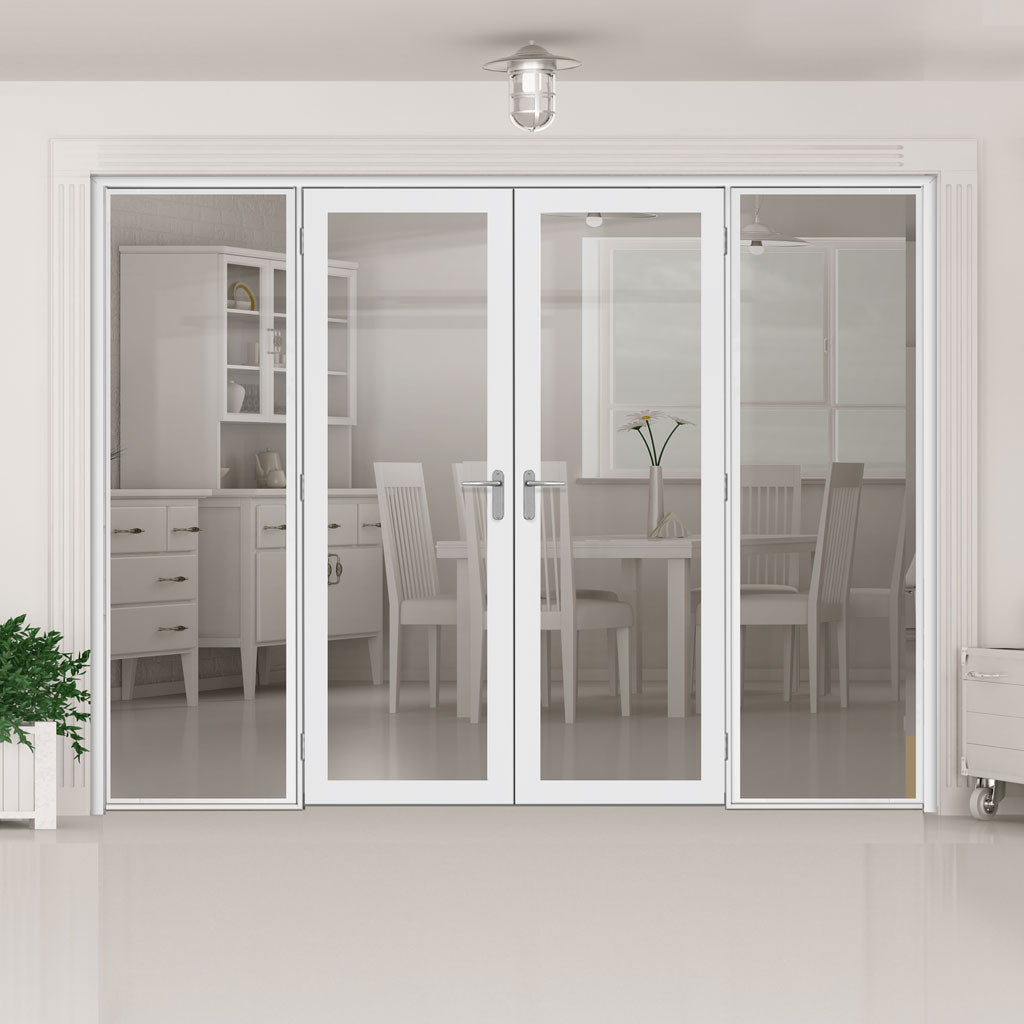 Room Divider - Handmade Eco-Urban® Baltimore with Two Sides DD6301C - Clear Glass - Premium Primed - Colour & Size Options