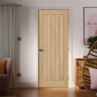 Image: FD60 Fire Internal Door, Belize Oak Internal Door - 60 Minute Fire Rated - Prefinished