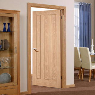 Image: Fire Door, Belize Oak - 1/2 hour Fire Rated