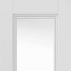 J B Kind White Classic Belton Primed Door Pair - Clear Glass