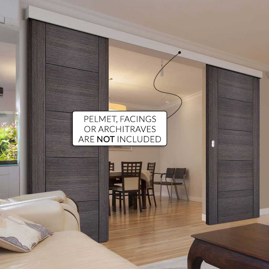 Bespoke Thruslide Surface Vancouver Ash Grey Door Prefinished Slidin