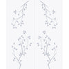 Double Glass Sliding Door - Solaris Tubular Stainless Steel Sliding Track & Birch Tree 8mm Obscure Glass - Clear Printed Design
