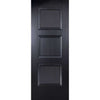 Four Sliding Wardrobe Doors & Frame Kit - Amsterdam 3 Panel Black Primed Door - Unfinished