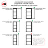 Bespoke Room Divider - Eco-Urban® Manchester Door DD6306C - Clear Glass with Full Glass Side - Premium Primed - Colour & Size Options