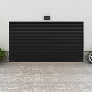 Image: Gliderol Electric Insulated Roller Garage Door from 2911 to 3359mm Wide - Black
