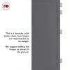 Baltimore 1 Panel Solid Wood Internal Door Pair UK Made DD6301 - Eco-Urban® Stormy Grey Premium Primed