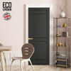 Leith 9 Panel Solid Wood Internal Door UK Made DD6316 - Eco-Urban® Shadow Black Premium Primed