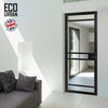 Sheffield 5 Pane Solid Wood Internal Door UK Made DD6312G - Clear Glass - Eco-Urban® Shadow Black Premium Primed