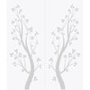 Double Glass Sliding Door - Solaris Tubular Stainless Steel Sliding Track & Blooming Tree 8mm Obscure Glass - Obscure Printed Design