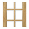 Bristol Oak Double Evokit Pocket Door Detail - 10 Pane Clear Bevelled Glass - Unfinished