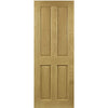 Single Sliding Door & Black Barn Track - Bury American Oak Crown Cut Veneer Door - Prefinished