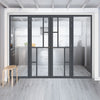 Room Divider - Handmade Eco-Urban® Cairo with Two Sides DD6419C - Clear Glass - Premium Primed - Colour & Size Options