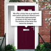 Premium Composite Front Door Set with One Side Screen - Camarque 2 Linear Glass - Shown in Purple Violet