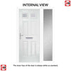 Premium Composite Front Door Set with One Side Screen - Camarque 2 Linear Glass - Shown in Purple Violet