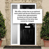 Premium Composite Front Door Set with One Side Screen - Camarque Solid - Shown in Black