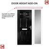 Premium Composite Front Door Set with One Side Screen - Camarque Solid - Shown in Black