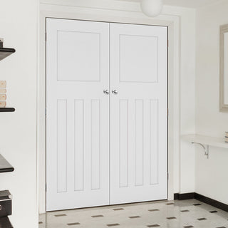Image: Cambridge White Primed Period Internal Door Pair