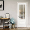 Canterbury White Primed Internal Door - Clear Bevelled Glass