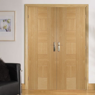 Image: LPD Joinery Bespoke Fire Door Pair, Catalonia Oak Pair - 1/2 Hour Fire Rated - Prefinished