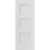 J B Kind White Classic Catton Panel Primed Fire Door Pair - 1/2 Hour Fire Rated