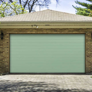 Image: Gliderol Electric Insulated Roller Garage Door from 2147 to 2451mm Wide - Chartwell Green