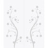 Double Glass Sliding Door - Solaris Tubular Stainless Steel Sliding Track & Cherry Blossom 8mm Obscure Glass - Obscure Printed Design