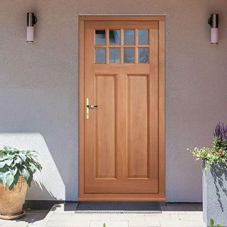 Image: Chigwell External Hardwood Door and Frame Set - Clear Double Glazing, From LPD Joinery