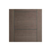 Two Sliding Doors and Frame Kit - Vancouver Flush Chocolate Grey Door - Prefinished