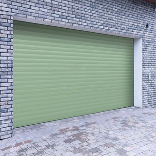 Image: Gliderol Electric Insulated Roller Garage Door from 2911 to 3359mm Wide - Chartwell Green