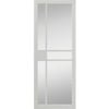 JB Kind Industrial City White Internal Door - Clear Glass - Prefinished