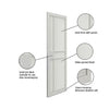 JB Kind Industrial City White Panel Internal Door Pair - Prefinished