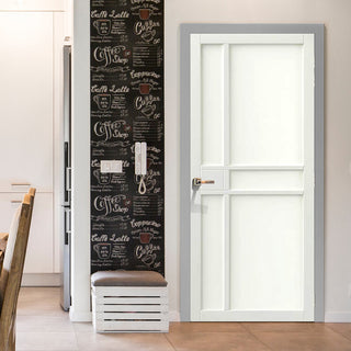 Image: JB Kind Industrial City White Panel Internal Door - Prefinished