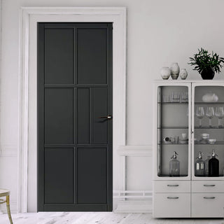 Image: JB Kind Industrial Civic Black Internal Door - Prefinished