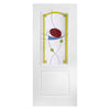 White PVC door on white background
